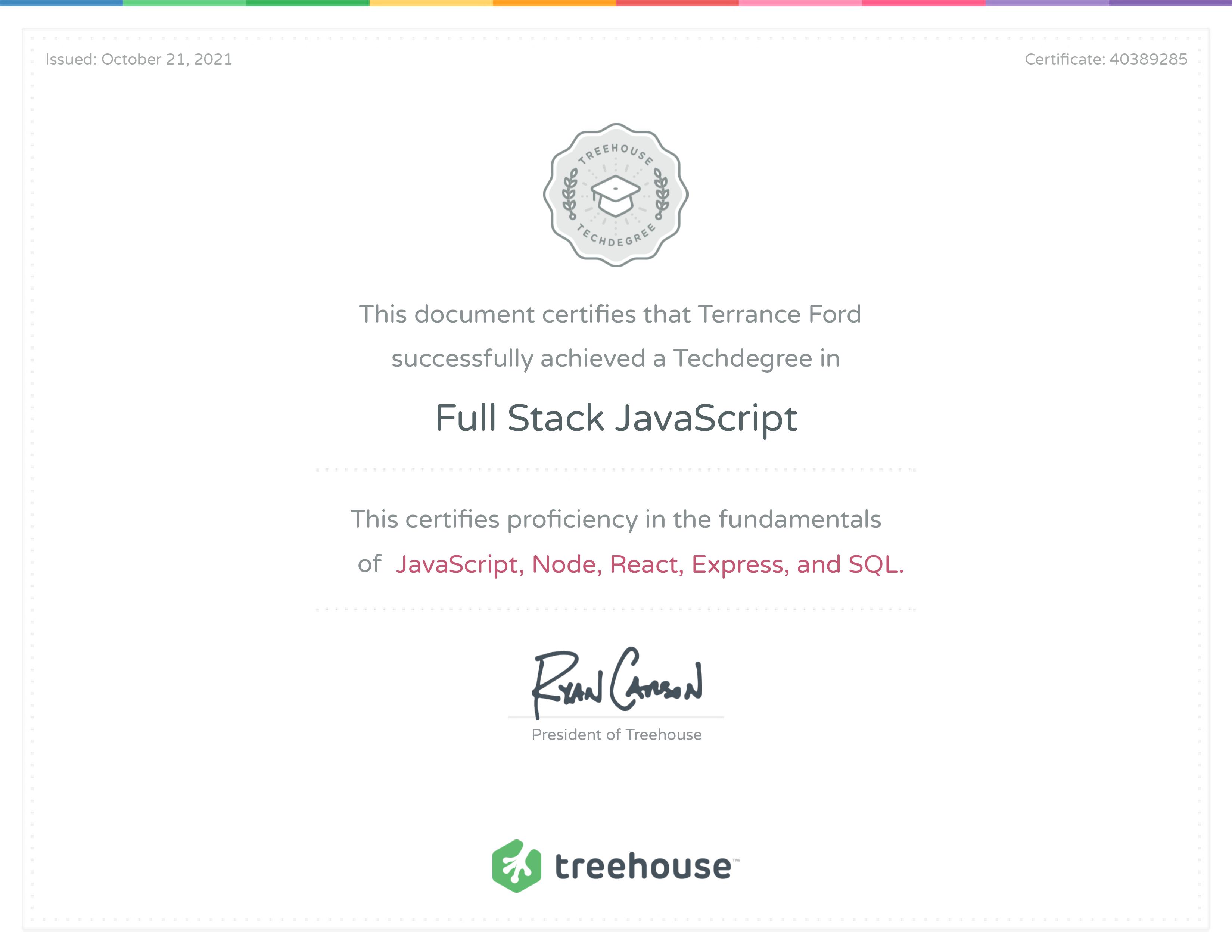 certification