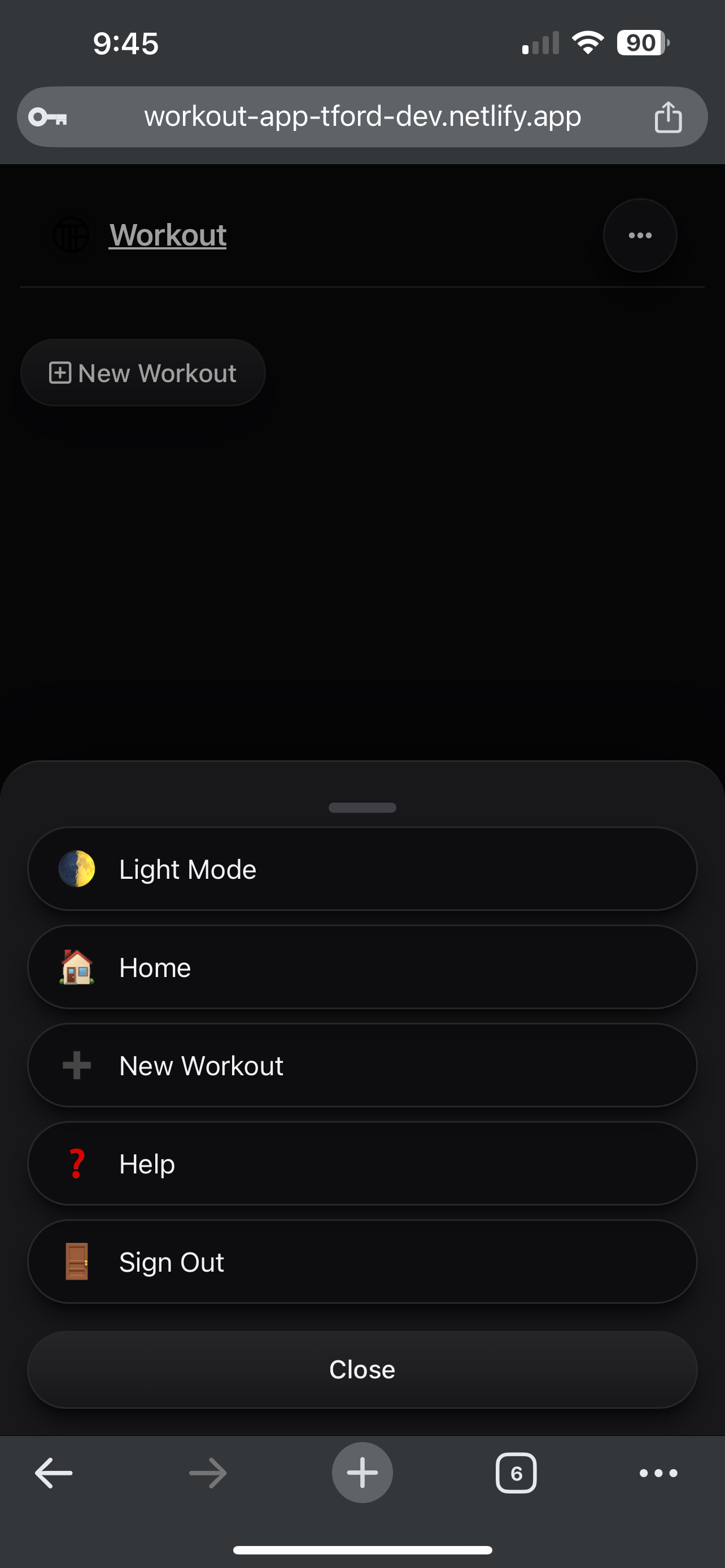 FULL STACK React Workout-app