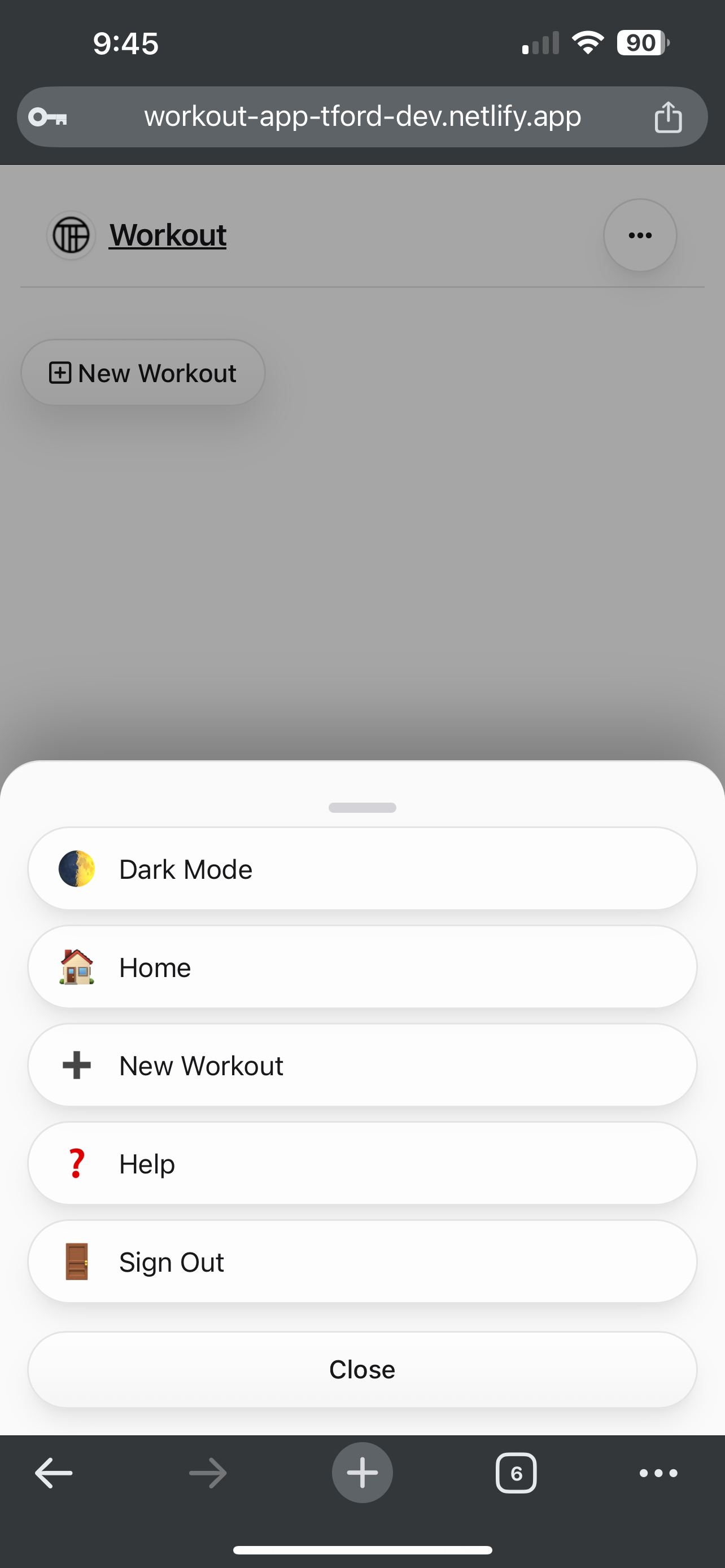 FULL STACK React Workout-app