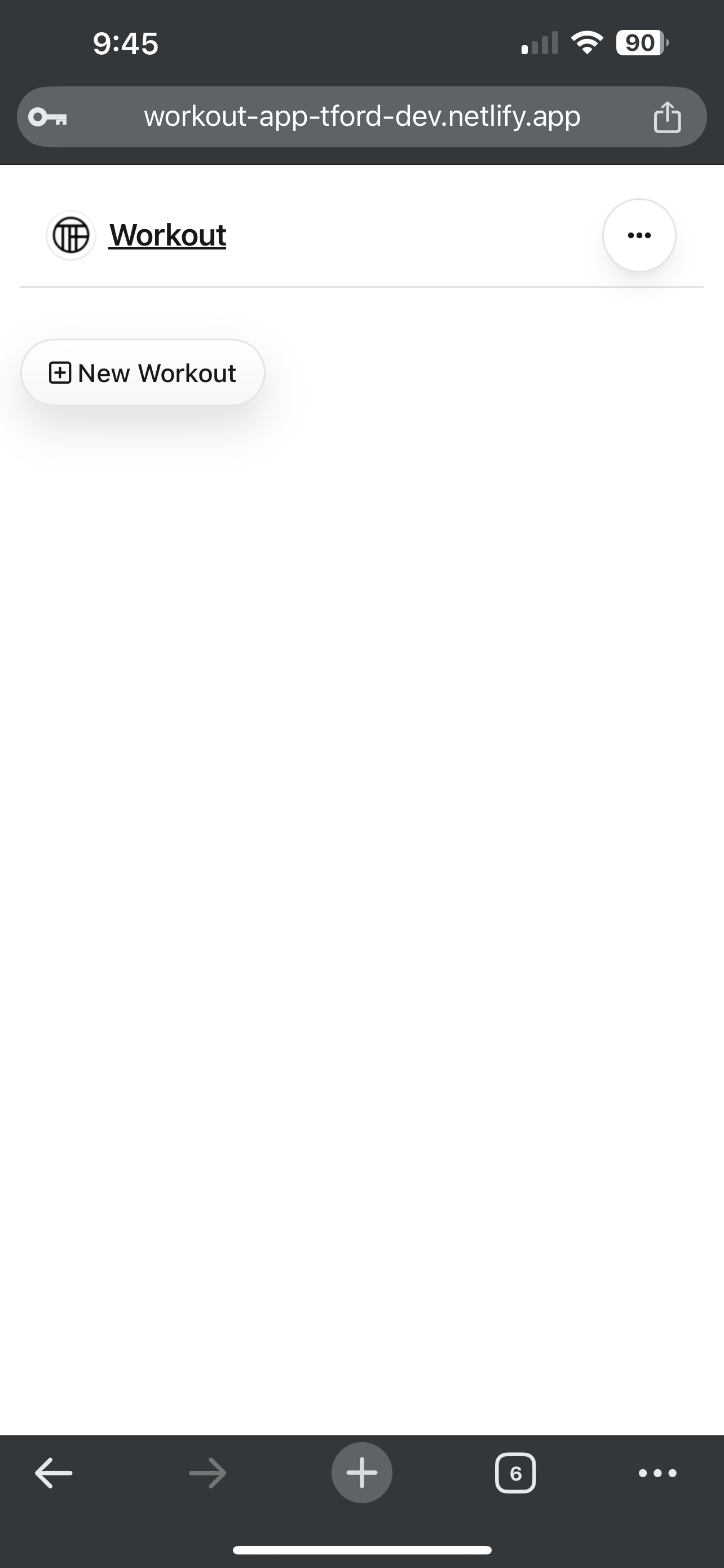 FULL STACK React Workout-app