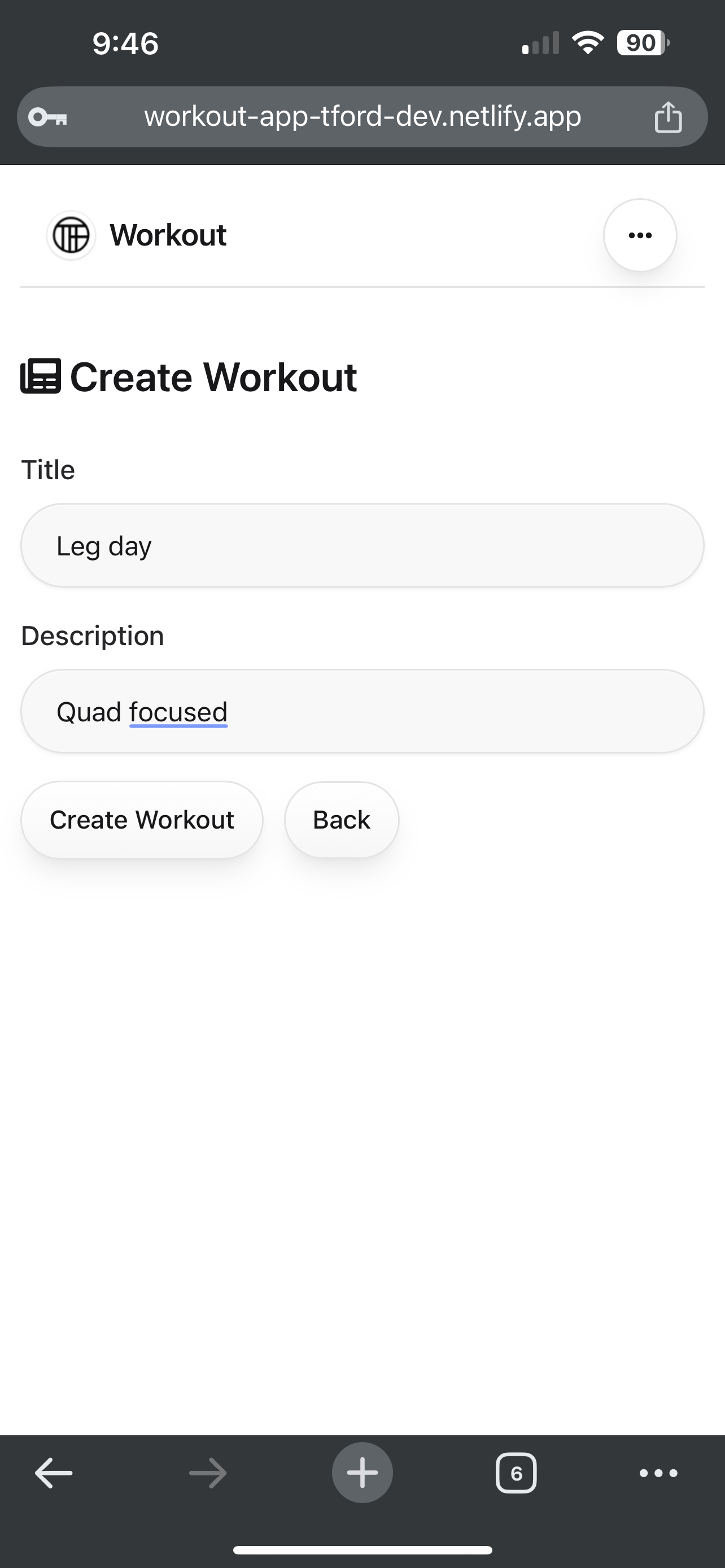 FULL STACK React Workout-app