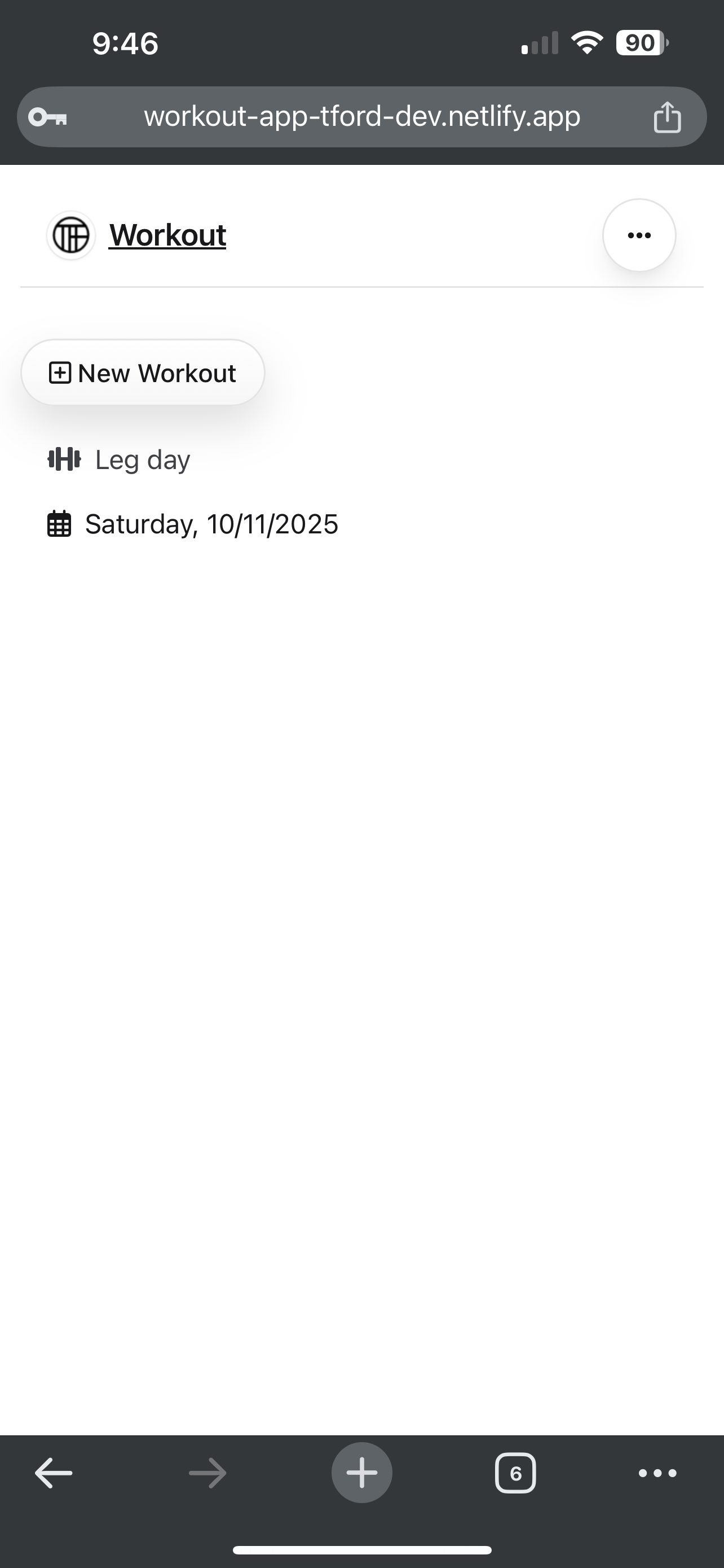 FULL STACK React Workout-app