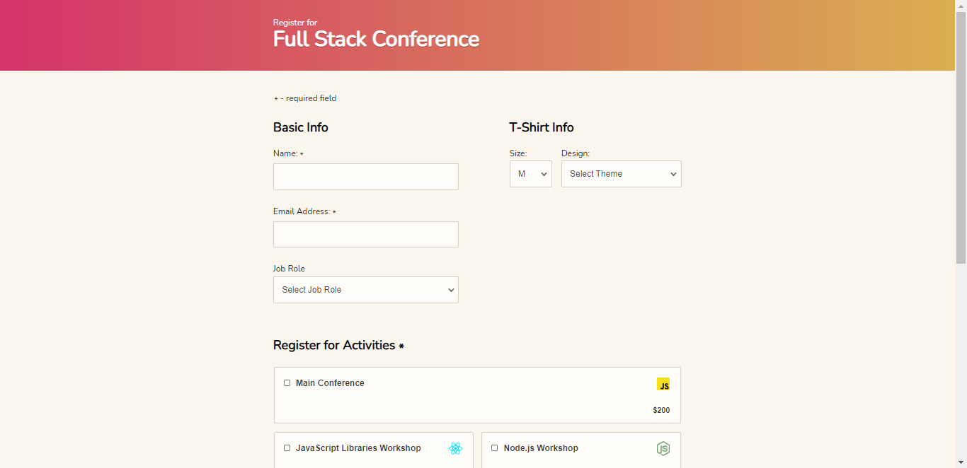 Interactive Form