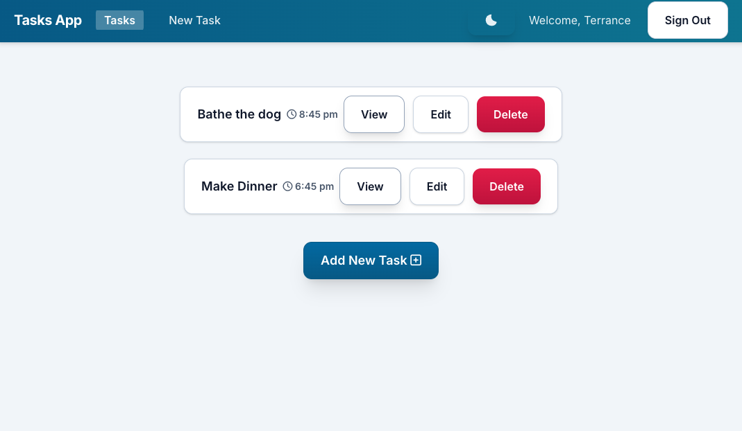 FULL STACK React Tasks/Notes App